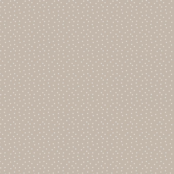 Baumwollstoff Tupfen taupe - weiß von acufactum